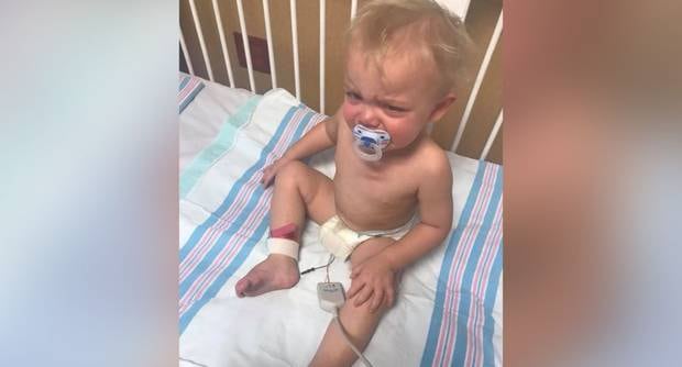 18-month-old Brody contracted whooping cough. Photo / Facebook / Jessica Leigh Boren