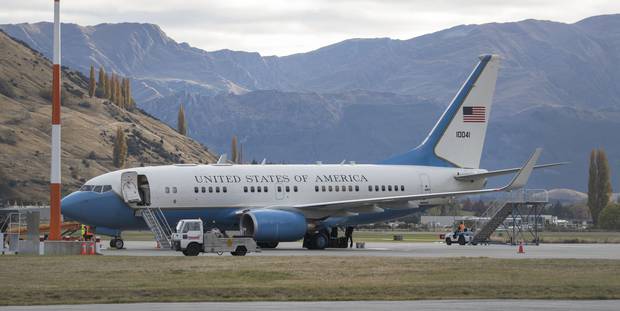 United States Government plane lands in Queenstown ahead of secret spy  conference - NZ Herald