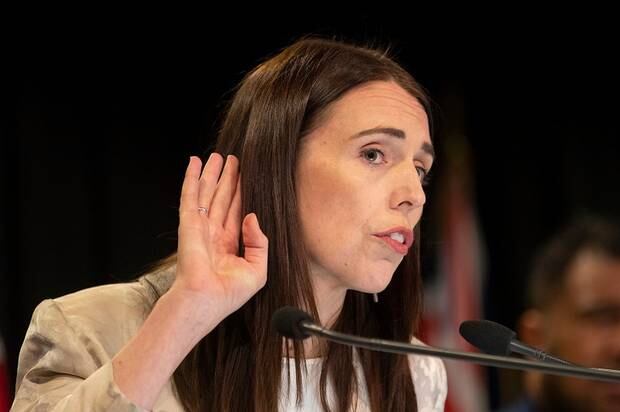 Prime Minister Jacinda Ardern during her post-Cabinet press conference at Parliament, Wellington. Photo / Mark Mitchell