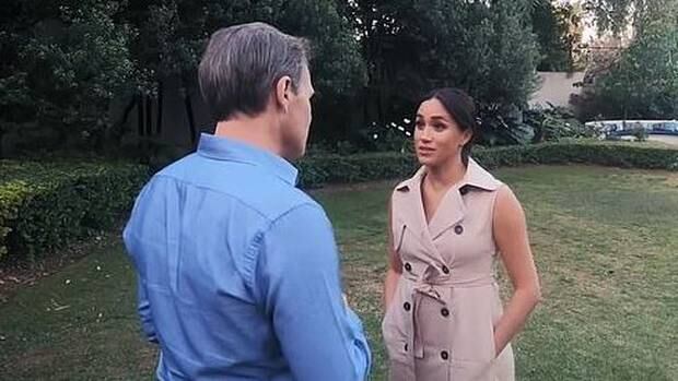 Meghan Markle was interviewed by Tom Bradby (pictured) for the ITV documentary.