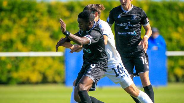 Striker Ahinga Selemani scored one of Hawke's Bay United's four goals in a 4-3 win against the Wellington Phoenix Reserves. Photo/File
