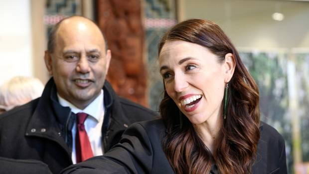 Labour Party leader Jacinda Ardern while campaigning in Rotorua. Photo / Andrew Warner