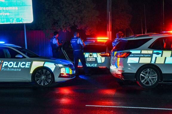 Police respond to an incident on Tiraumea Drive, Pakuranga last night. Photo / Hayden Woodward