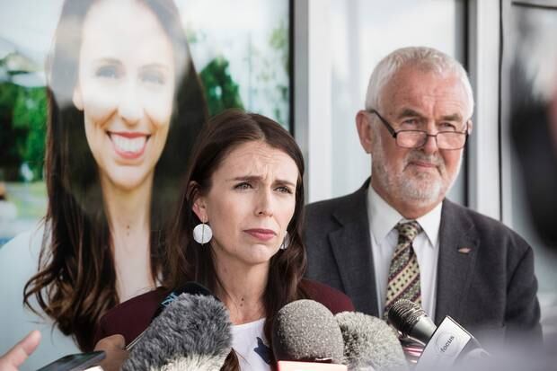 Prime Minister Jacinda Ardern with Labour Party president Nigel Haworth in 2018. Photo / Greg Bowker