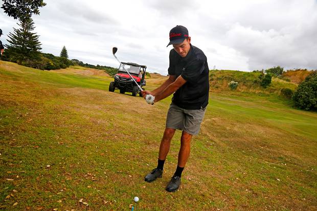 Anthony Bell lines up his shot with plenty of prizes on the line for good performances. Photo / Bevan Conley