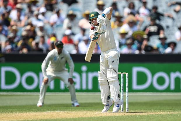 Steve Smith couldn't deal with this short ball from Neil Wagner. Photo / Photosport
