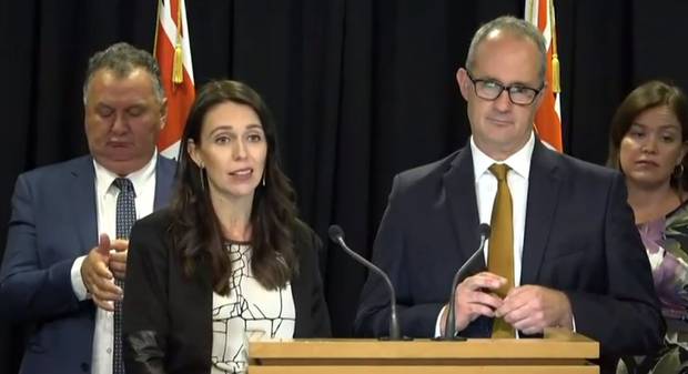 Jacinda Ardern and Phil Twyford answer questions about the proposal. Photo / NZH