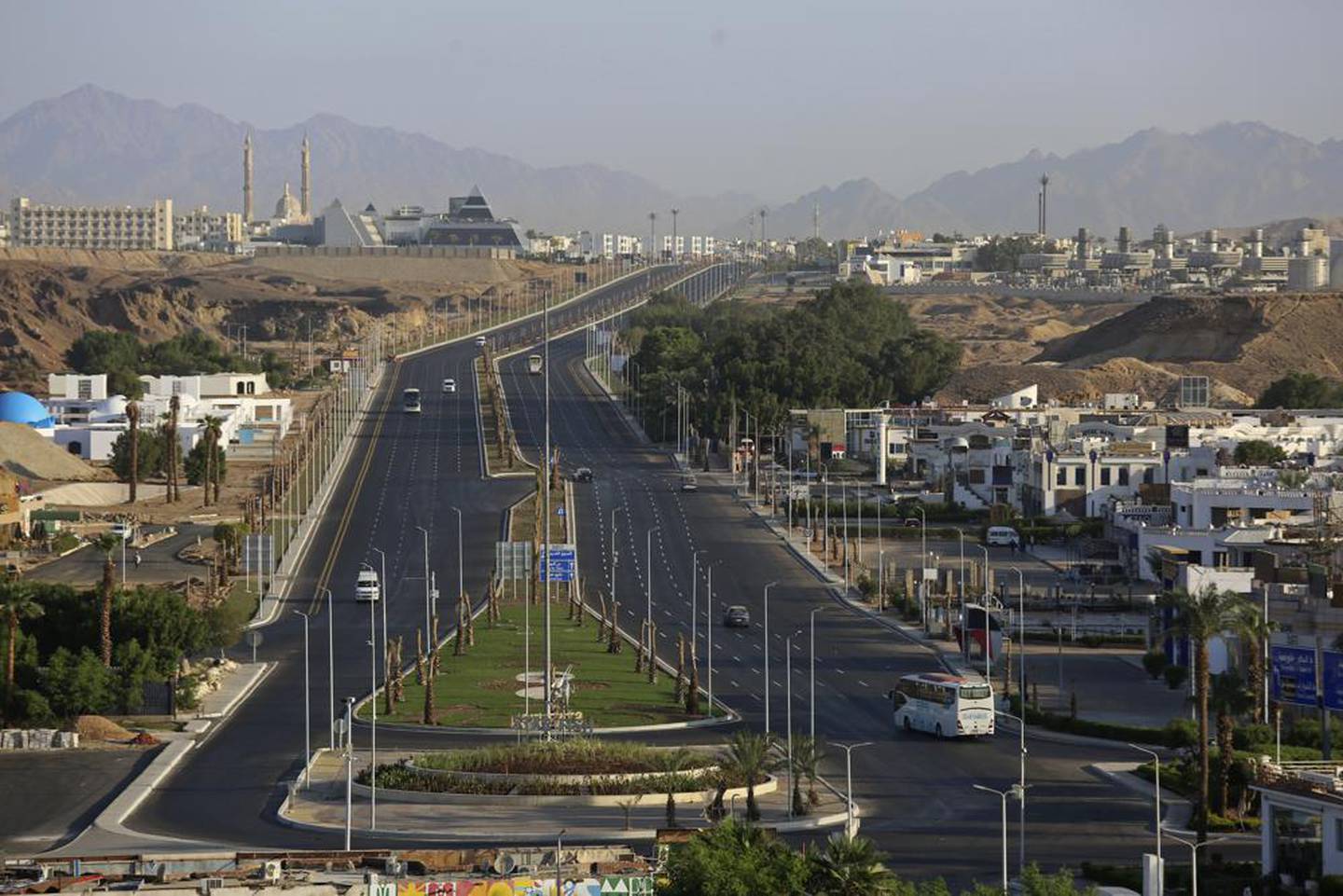 A 10-lane highway, part of the refurbishing of the city for this year’s United Nations global summit on climate change. Photo / AP
