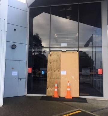 Horowhenua Council Building S Front Doors Vandalised Nz Herald