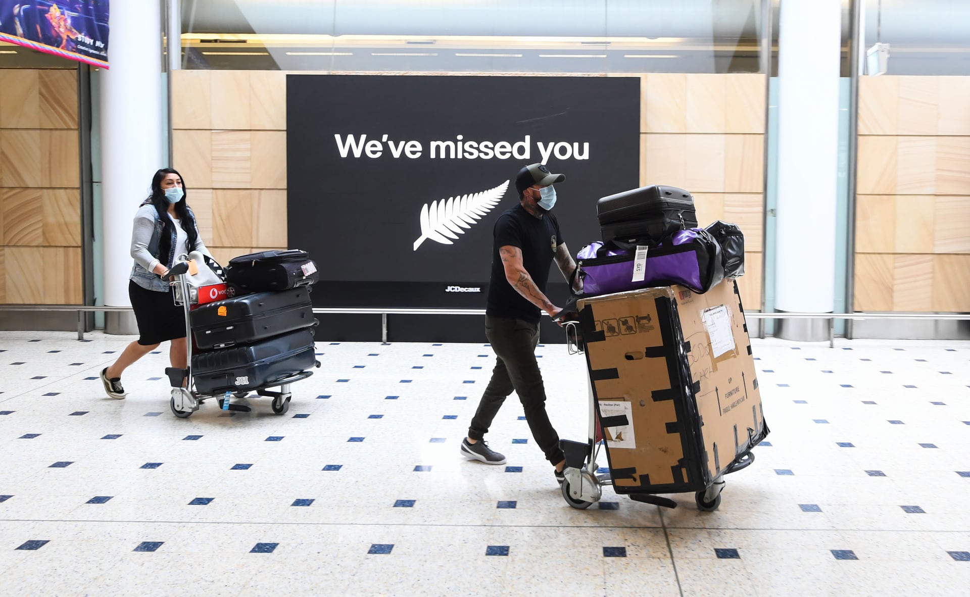 Passengers reach the international arrivals area at Sydney's Kingsford Smith airport/ Photo / Getty Images