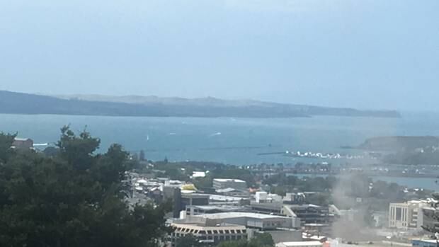 A Malaysian restaurant is on fire in Auckland's Newmarket and dozens of people are being evacuated. Photo / Supplied 
