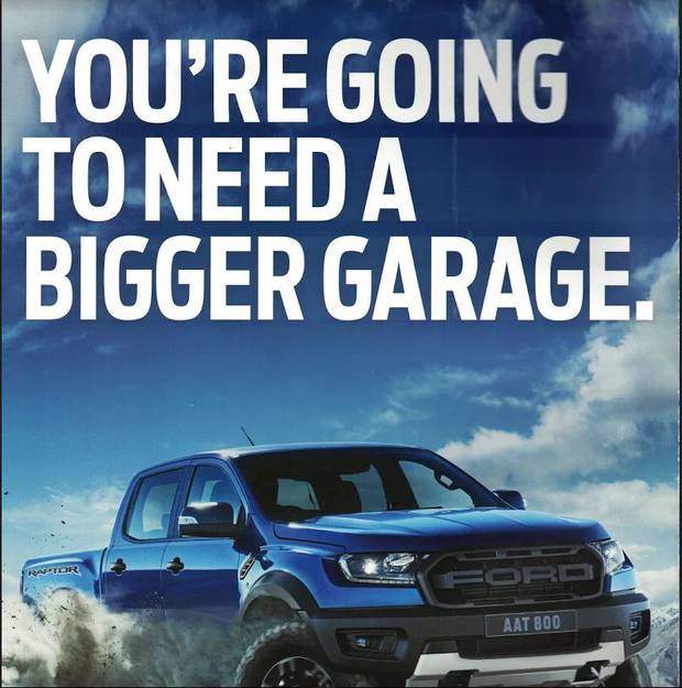 Slogans about larger garages, cruising over speed-bumps or playing into masculine stereotypes were common. Photo / Supplied