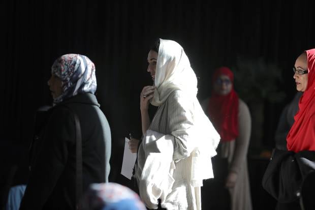 Ardern told the crowd the past months have been exhausting. Photo / Michael Craig