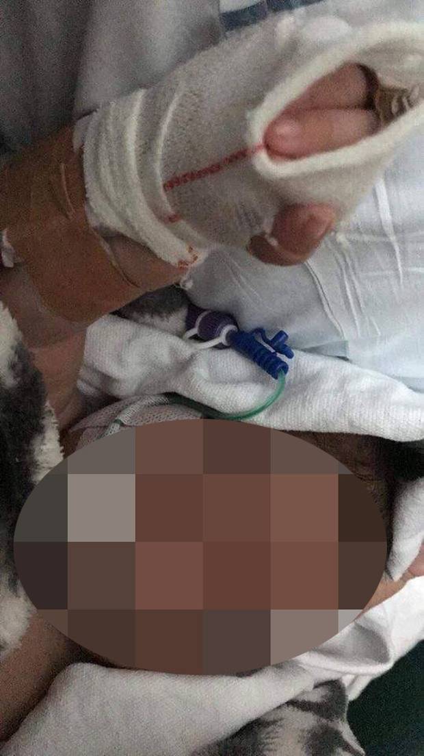 His mother has denied hospital staff accusations of breaking her one-month old son's arm. Photo / Supplied