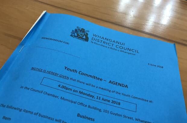 The youth committee is an official branch of Whanganui District Council and its meetings follow the council's standing orders.