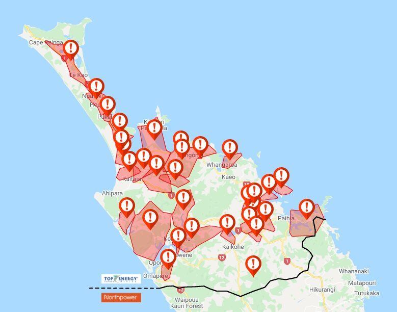 Northland Cable Outage Map Cyclone Dovi Update 1400 Northland Homes Still Without Power Nz Herald