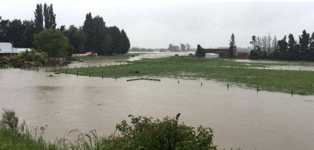 Surface flooding at a property on the Taieri. Photo / Gregor Richardson