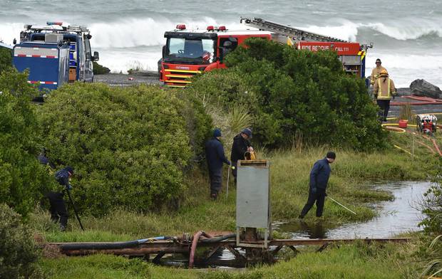 The search for evidence took police to Blackhead Quarry. Photo / Gregor Richardson