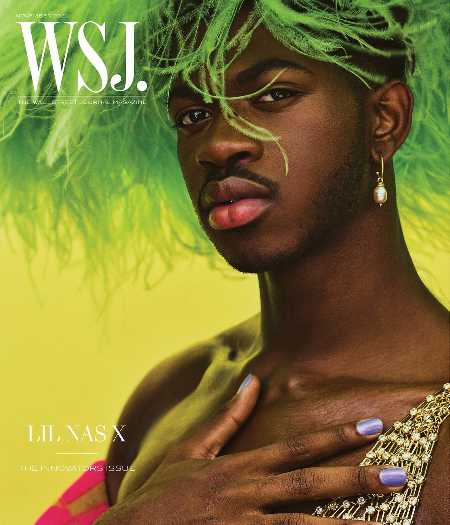 Lil Nas X on the cover of WSJ's 'Innovators' issue wearing Pechuga Vintage hat. Photo / Supplied