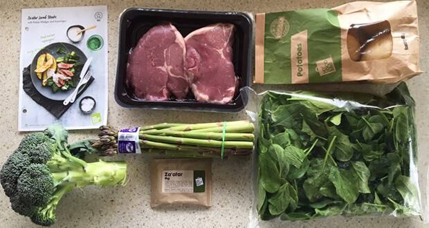 The entire contents of one meal from My Food Bag.