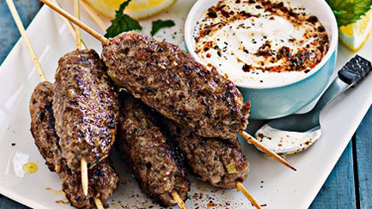 Pork koftas with tabbouleh and spiced yoghurt - NZ Herald