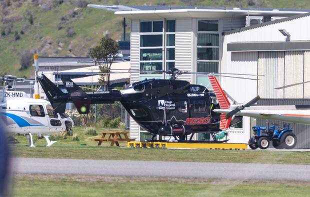 A rescue helicopter involved in the rescue operation. Photo / James Allan 