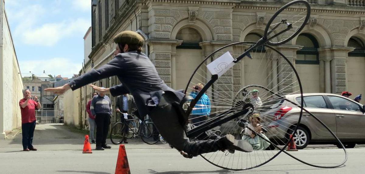 Penny Farthing rider's crash at Oamaru's Victorian Heritage ...
