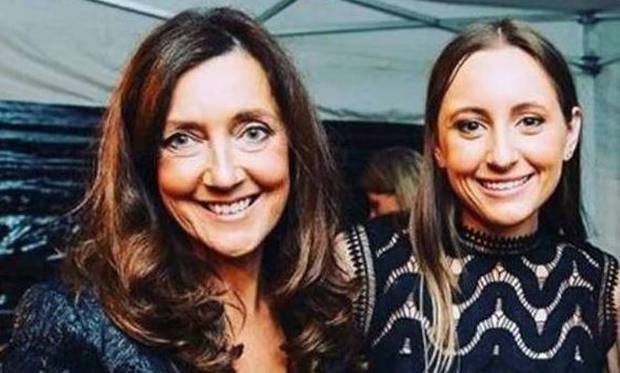 Karen with daughter Sarah Ristevski, who stood by her dad. Photo / via NewsCorp