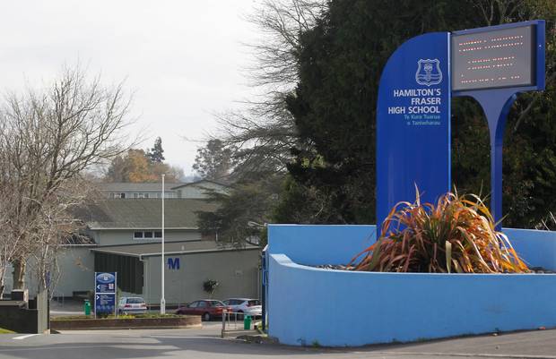 Hamilton's Fraser High School, where the principal gave a speech about truancy that has angered some parents. Photo / Christine Cornege
