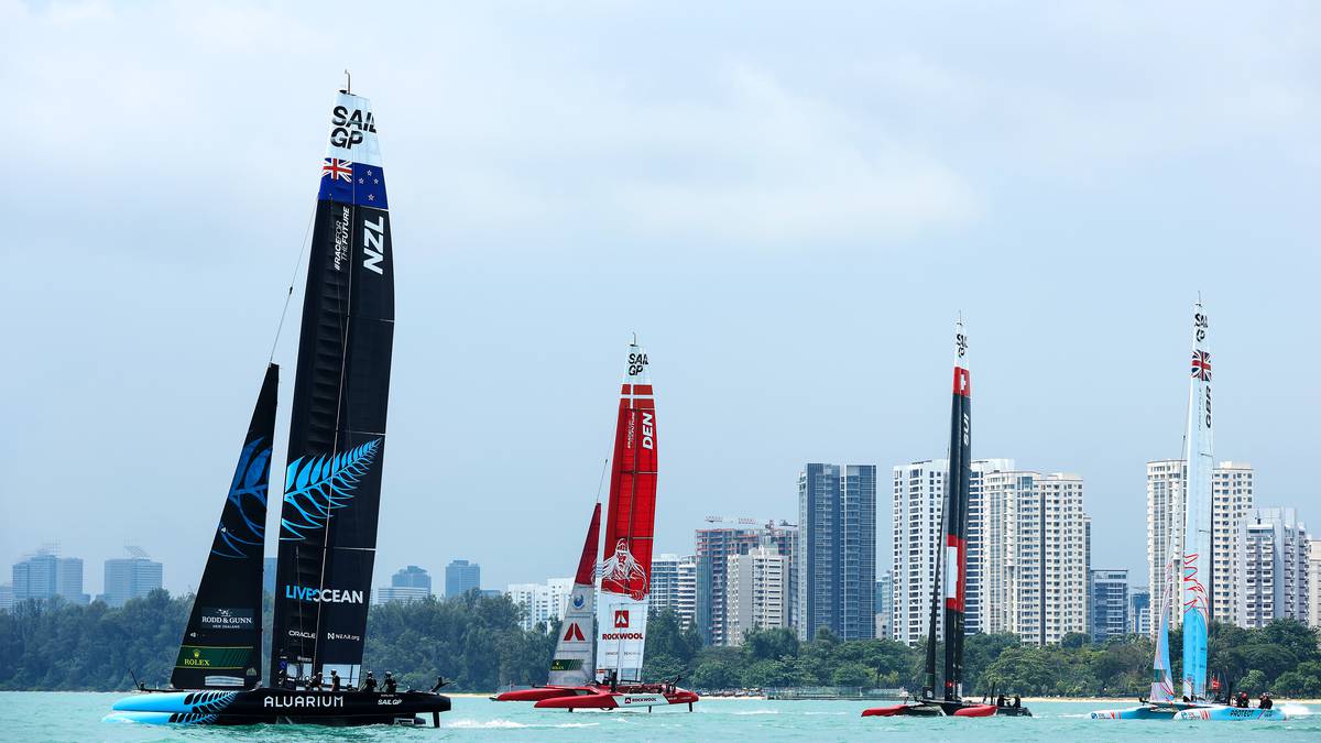 Sail: Mieszany dzień dla nowozelandzkiego zespołu SailGP podczas ostatnich zawodów w Singapurze