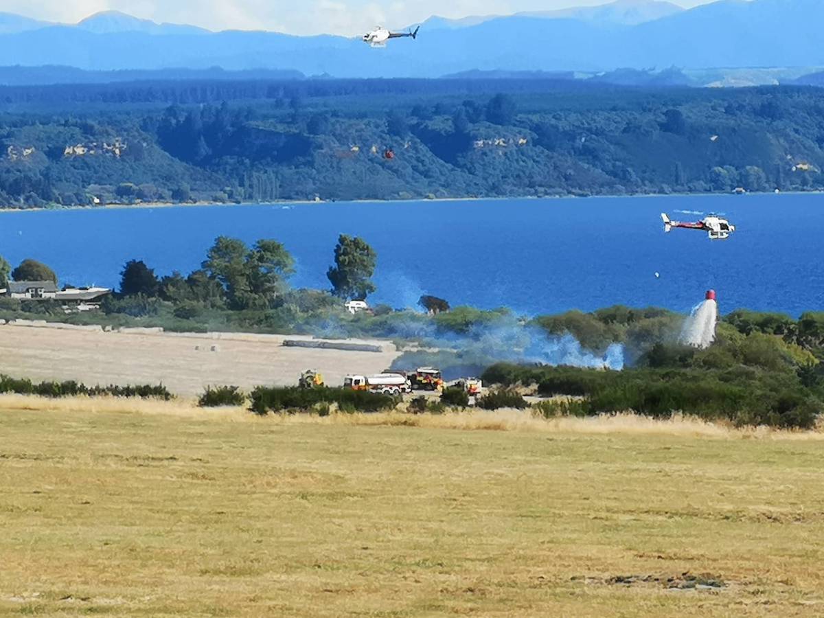 Large scrub fire near Five Mile Bay, Taupo, forces evacuation of nearby