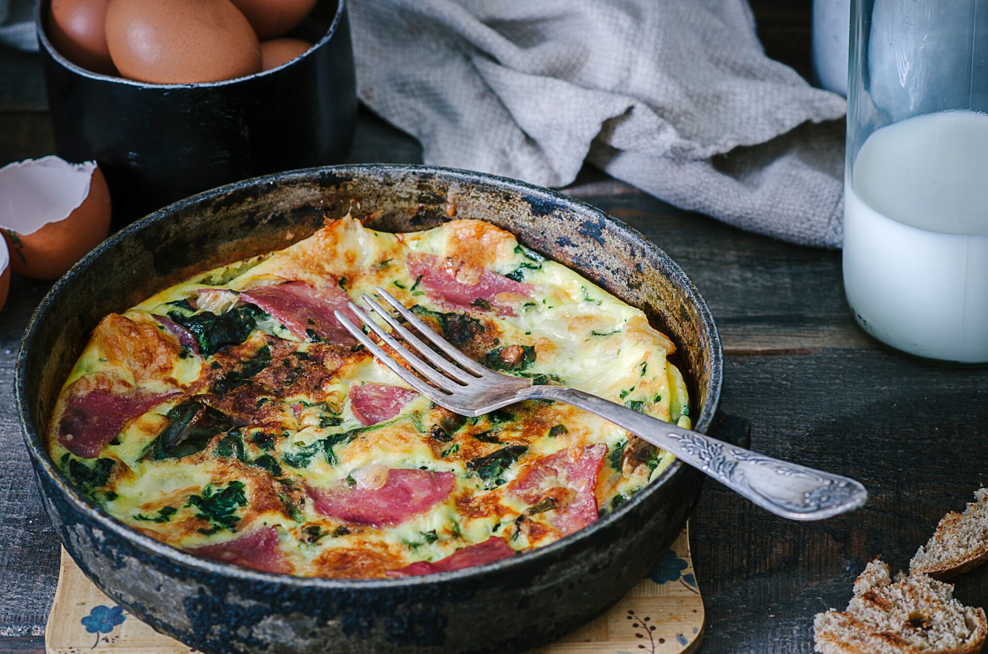Recreate a cafe-style Father's Day lunch at home with this frittata. Photo / Getty Images