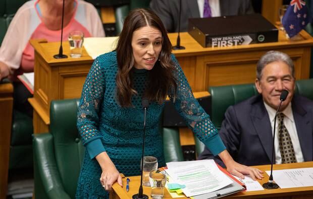 Jacinda Ardern answers questions about capital gains tax in Parliament this week. Photo / File
