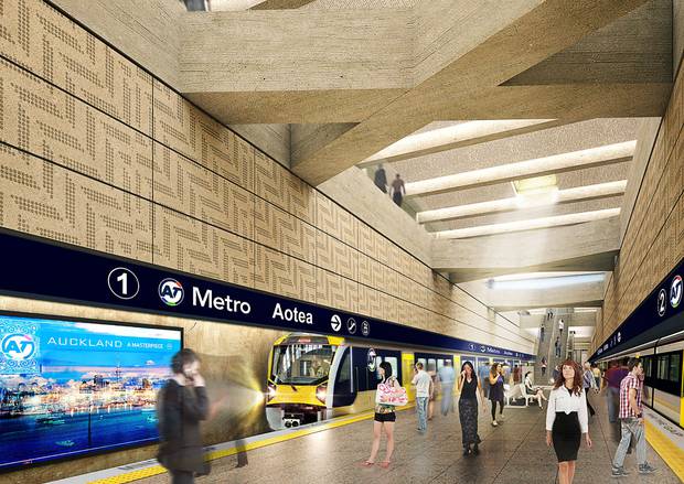 Artist's impression of CRL's Aotea Station's interior. Photo / Supplied