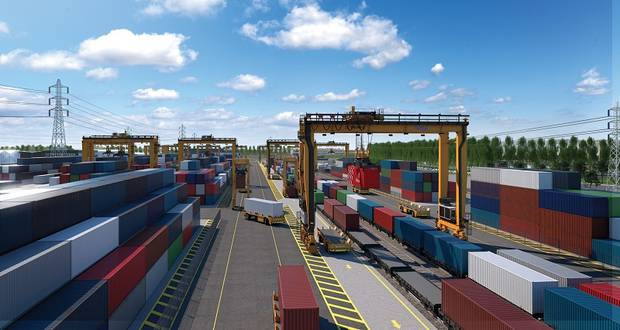 Artist's impression of Tainui Group Holdings' plans for a 480ha inland port and logistics hub at Ruakura. Photo / Supplied
