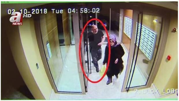 Jamal Khashoggi has been pictured in his final hours. Source / A News