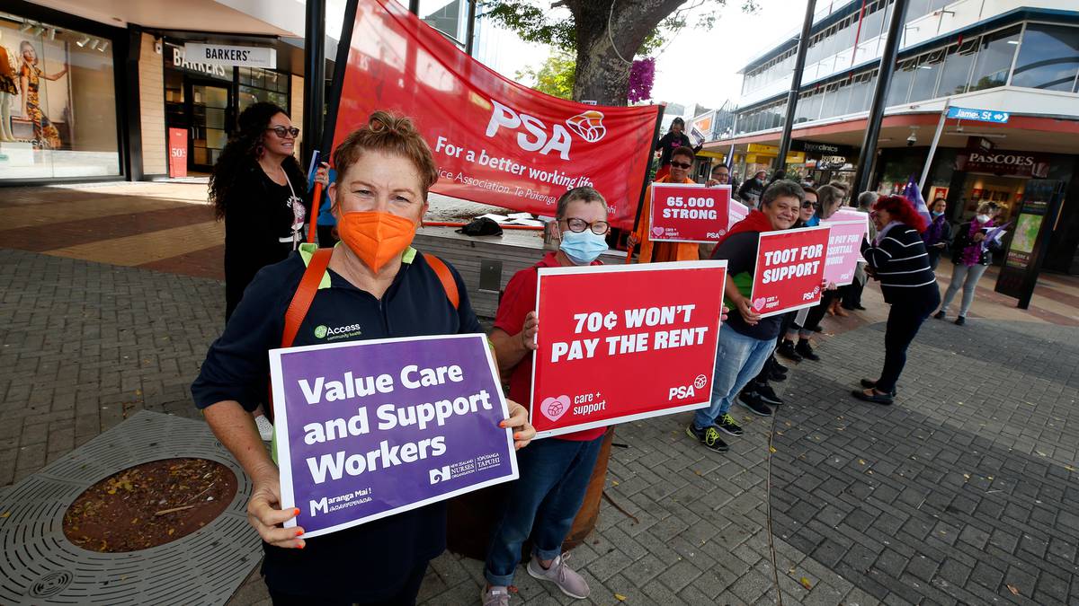 Northland care workers across multiple sectors rally for equal pay - NZ  Herald
