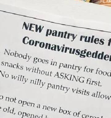 Coronavirus Mum S Coronavirusgedden Pantry Rules Go Viral Nz