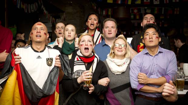 German supporters during the 2014 World Cup final.