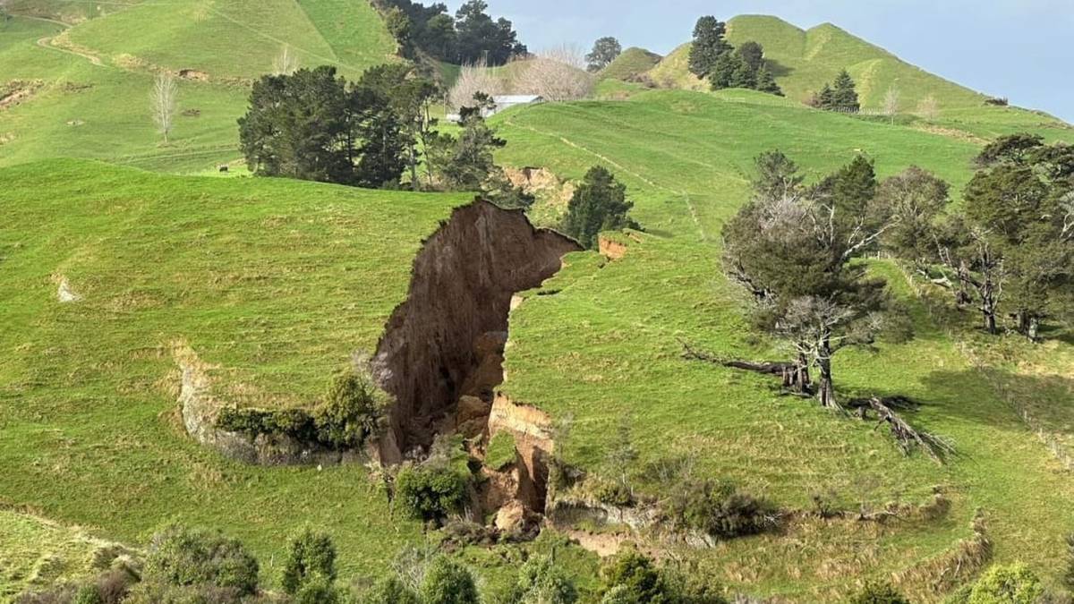 Farmer suspects earthquake after massive crack in hillside ‘spurts blood’