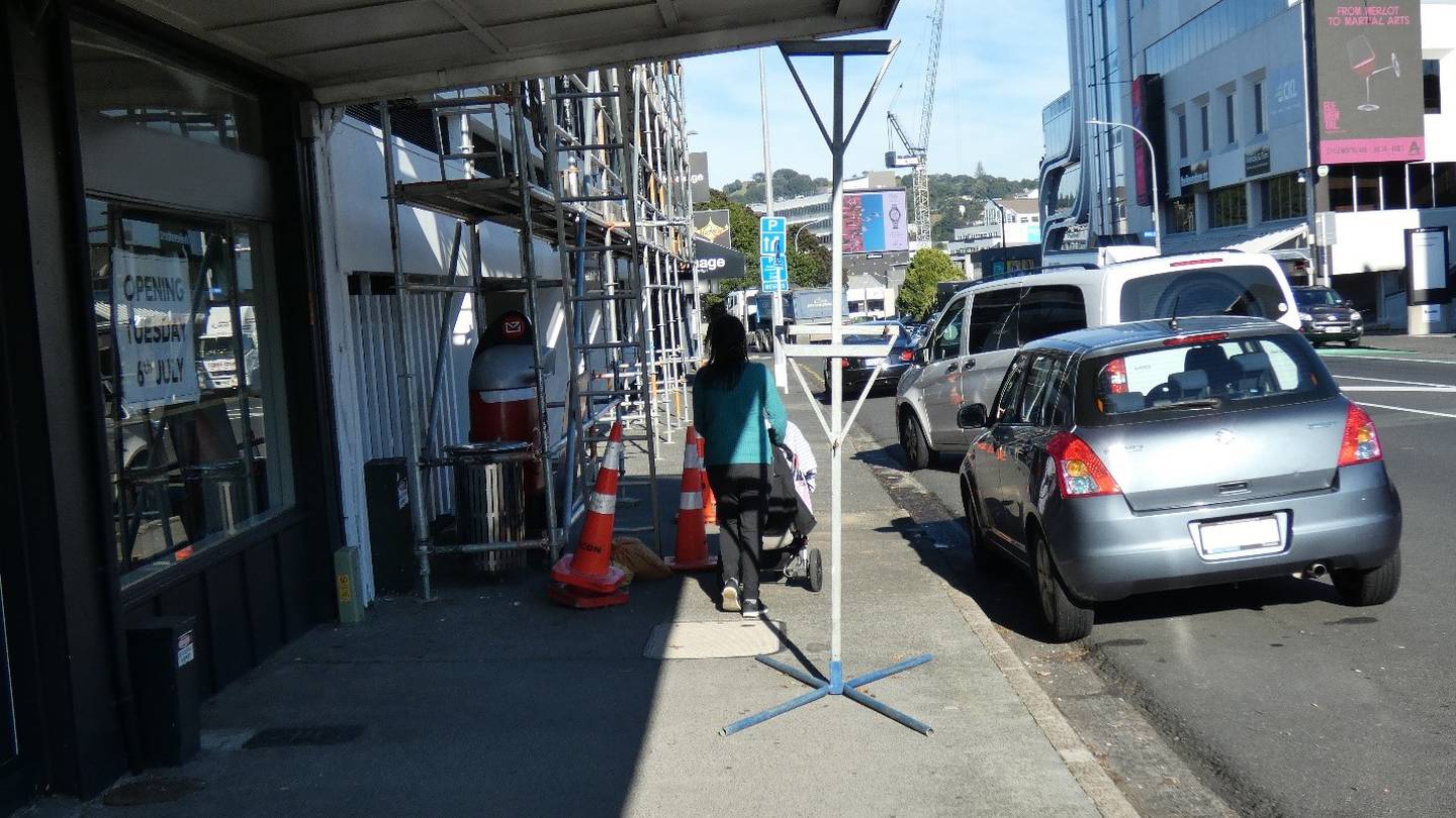 Auckland Transport's contractors traffic management plan must include access to a ramp or a safe detour around an area of construction work if the road is blocked. Photo / Supplied