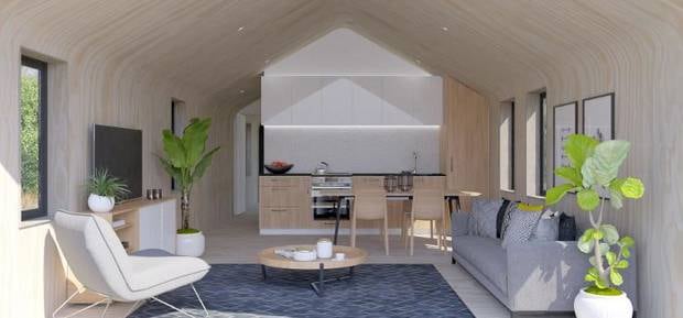 A living area in one of the homes. Image / Supplied