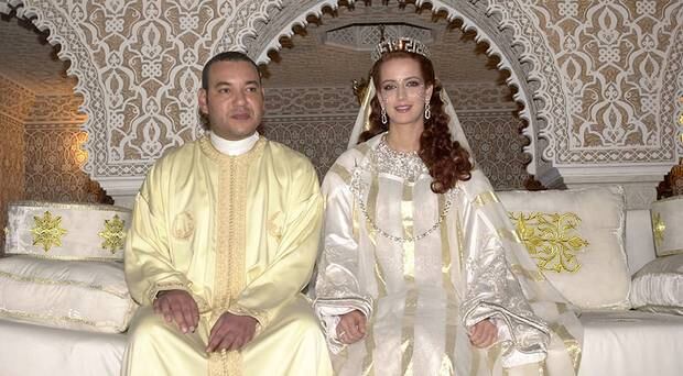 King Mohamed VI of Morocco poses with his wife Princess Lalla Salma. Photo / Getty