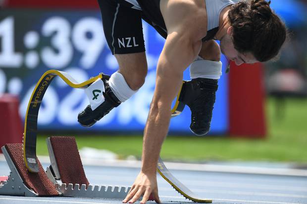 Paralympic blade runner Liam Malone. Photo / Photosport