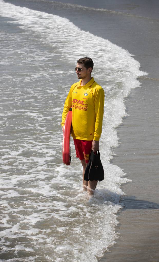 Chaz Gibbons-Campbell was recognised for his efforts in the rescue of a young girl in heavy surf. Photo / Alan Gibson