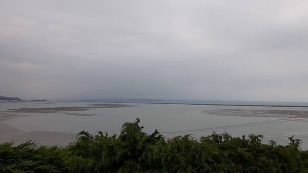 A view from Julie Burt's Marybank, Nelson, home on Wednesday morning. Photo / Julie Burt