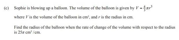 Question 1(c) of the NCEA Level 2 Calculus exam.
