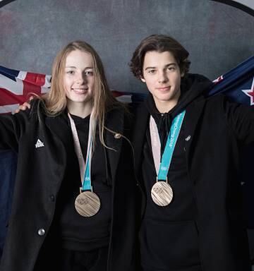 Winter Olympians Nico Porteous And Zoi Sadowski Synnott Medal At X