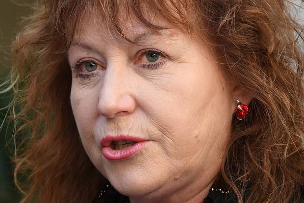 Facing the media ... Clare Curran delivers a short statement at a stand-up over her resignation in September 2018. Photo / File