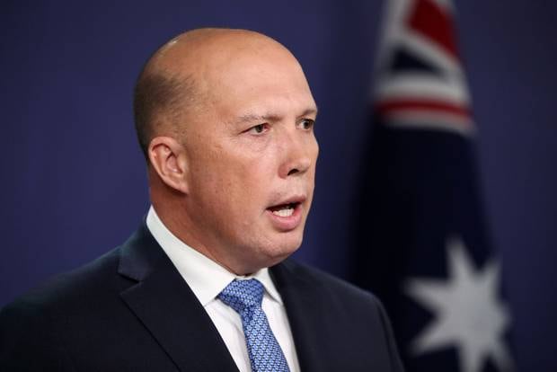 Australia's Home Affairs Peter Dutton. Photo / Getty Image